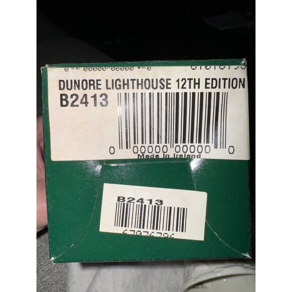 NWB Vintage Irish Belleek Porcelain Christmas ornament Dunore Lighthouse in Box - Picture 5 of 14